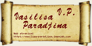 Vasilisa Parađina vizit kartica
